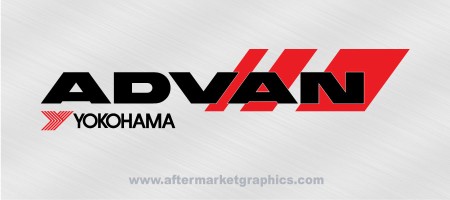 Advan Yokohama Tires Decals - Pair (2 pieces)